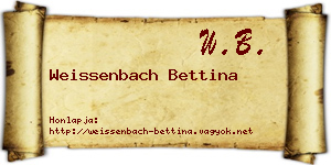 Weissenbach Bettina névjegykártya