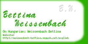 bettina weissenbach business card